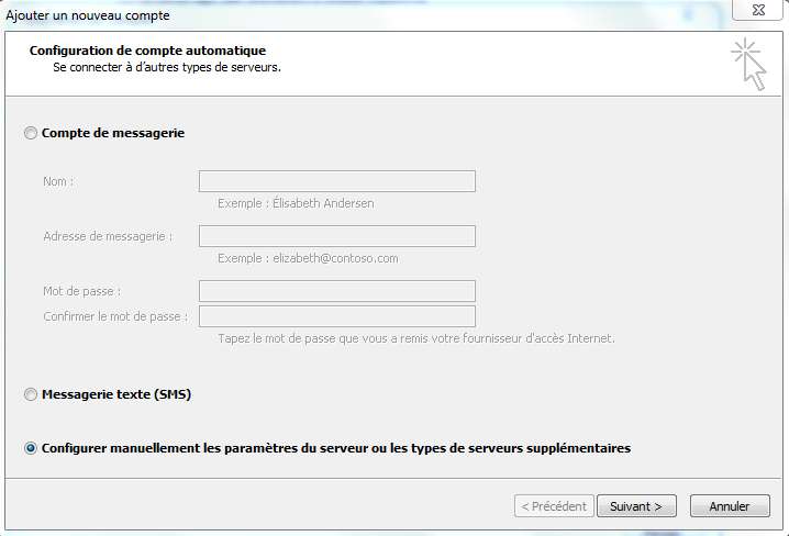 Configuration Adresse Email Pro sur Outlook 2010 – Ajouter un nouveau compte