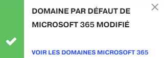 Domaine par défaut Microdoft 365