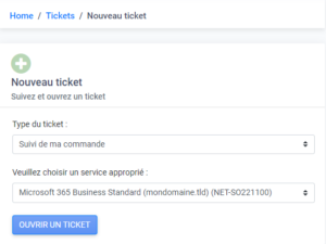 Créer un ticket support - Assistance Nuxit