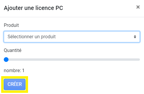 Créer une licence WithSecure