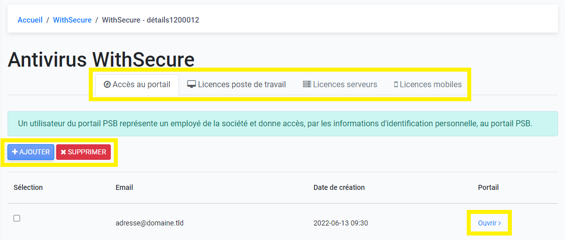 Gestion WithSecure